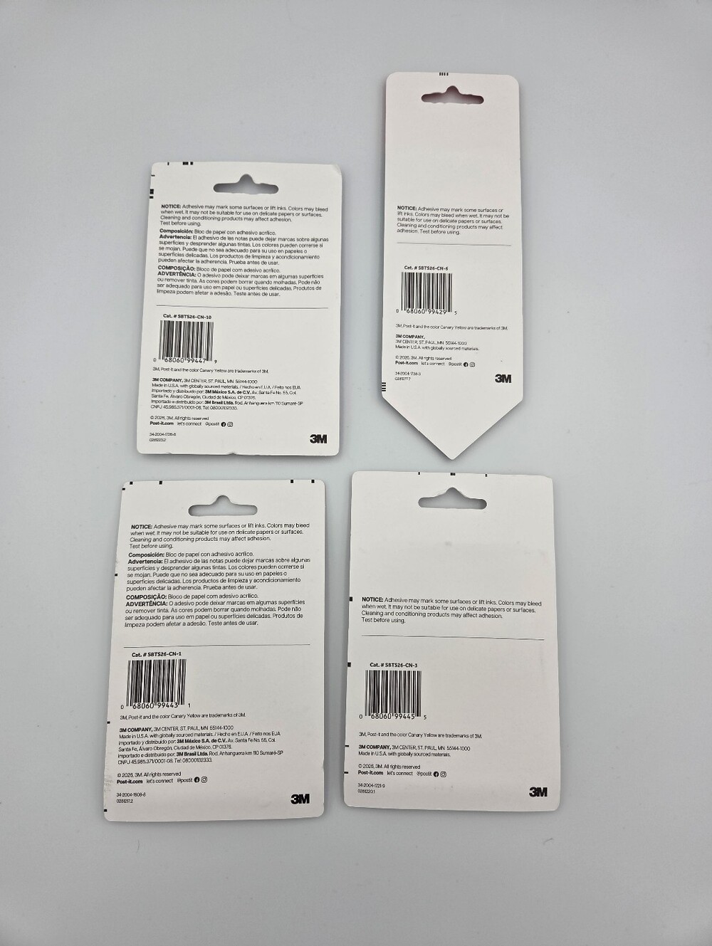 Post-it Class Notes Sticky Note Sets Set Of 4 Nwt - Picture 2 of 6